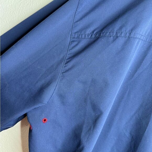 Under Armour ole miss short sleeve button down shirt men’s size XL blue - Picture 4 of 9